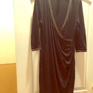 Black with gold studs dress